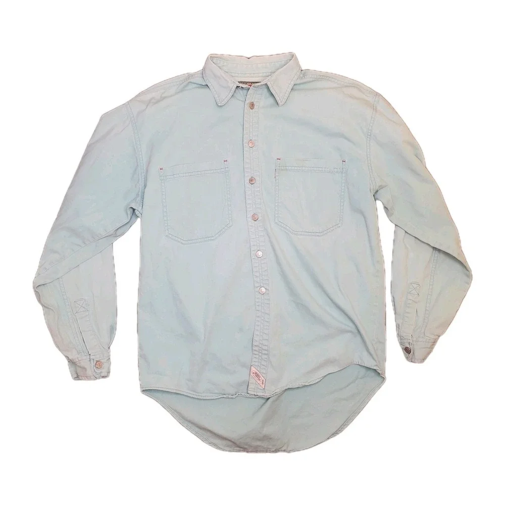 Vintage Levis Modern Authentix Button Down Long Sleeve Shirt Sea Foam Green